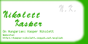 nikolett kasper business card